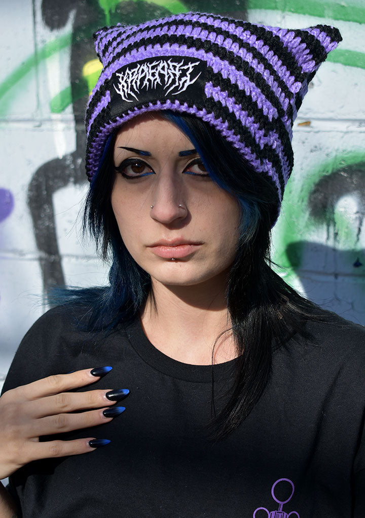 Y2K Cat Ear Knit Beanie – XRAEART CLOTHING