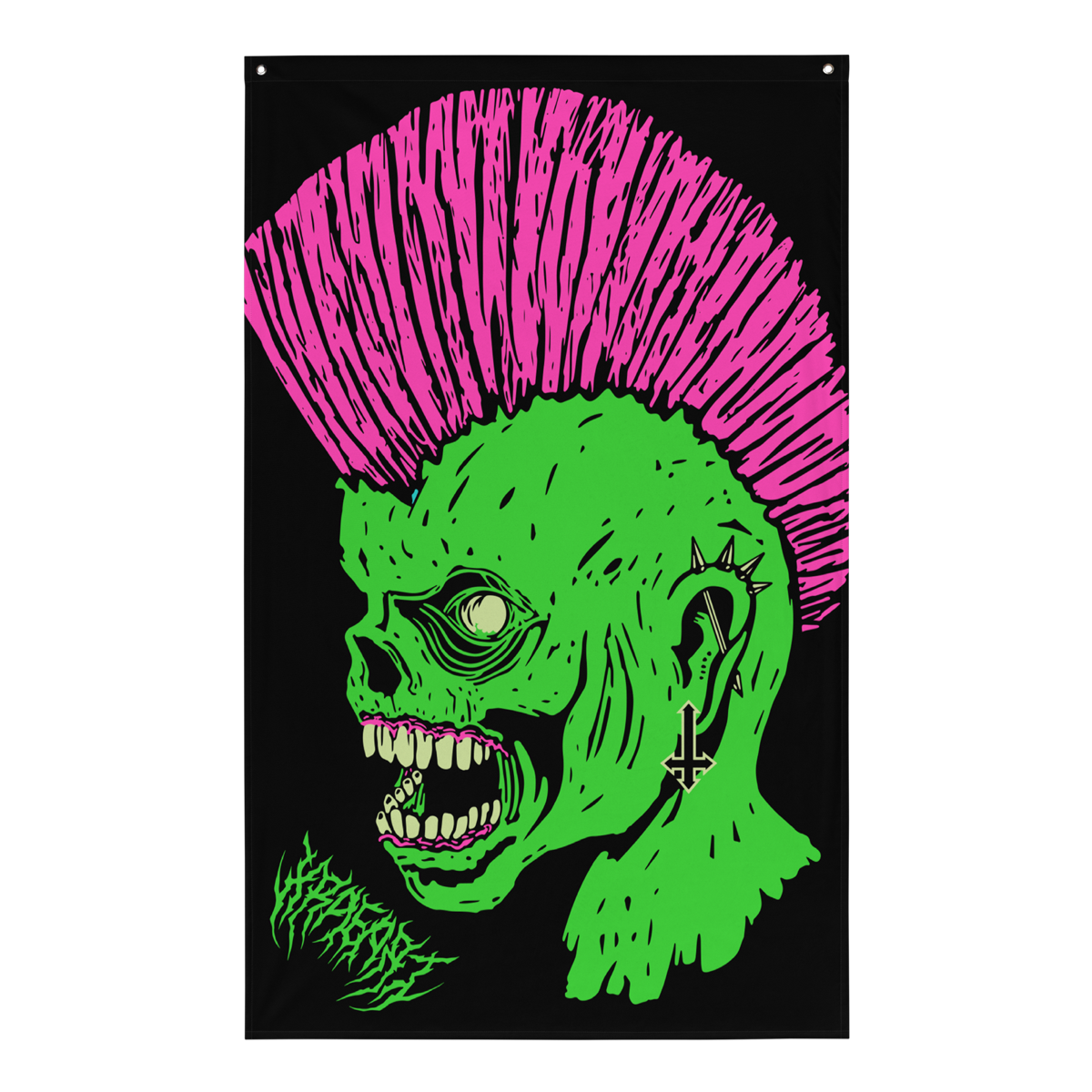 PUNK IS UNDEAD Tapestry (Green Variant)