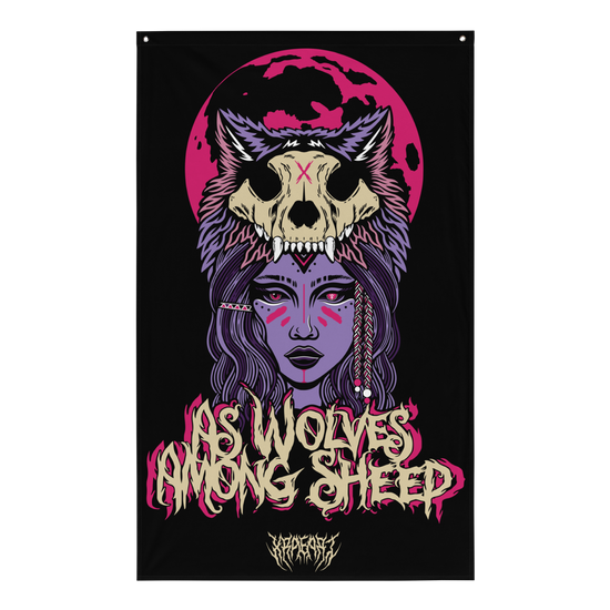 AS WOLVES AMONG SHEEP Tapestry (Purple Variant)