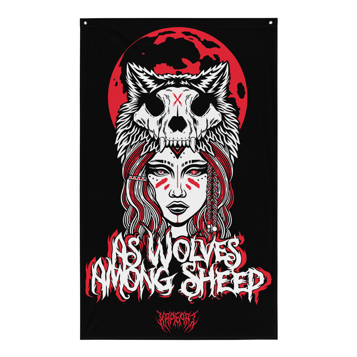 AS WOLVES AMONG SHEEP Tapestry (Red Variant)