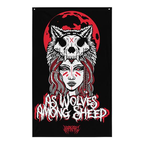 AS WOLVES AMONG SHEEP Tapestry (Red Variant)