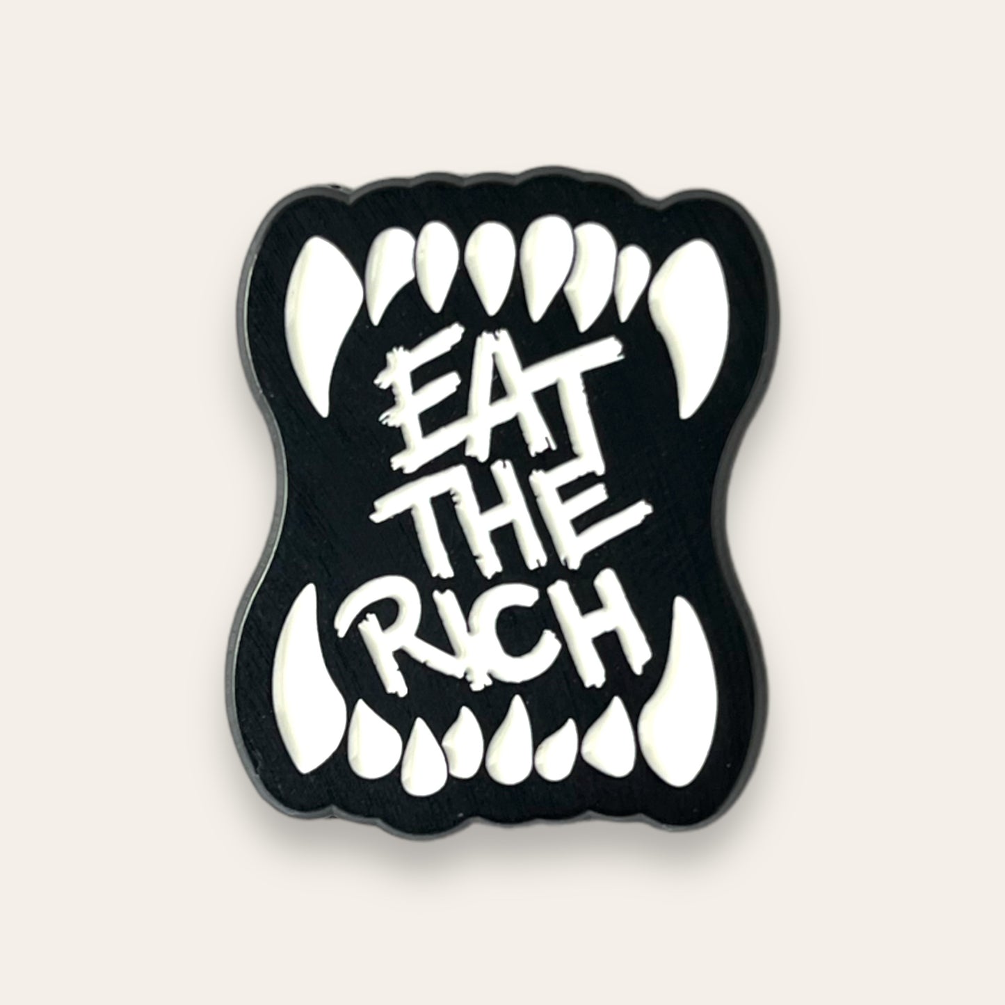 Load image into Gallery viewer, EAT THE RICH Enamel Pin
