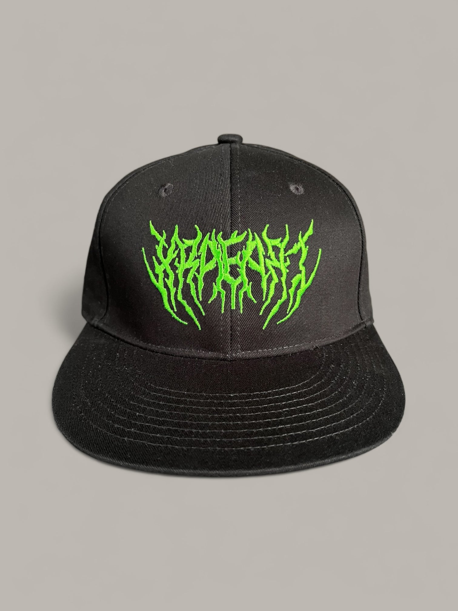 METAL LOGO Neon Green Embroidered Snapback – XRAEART CLOTHING