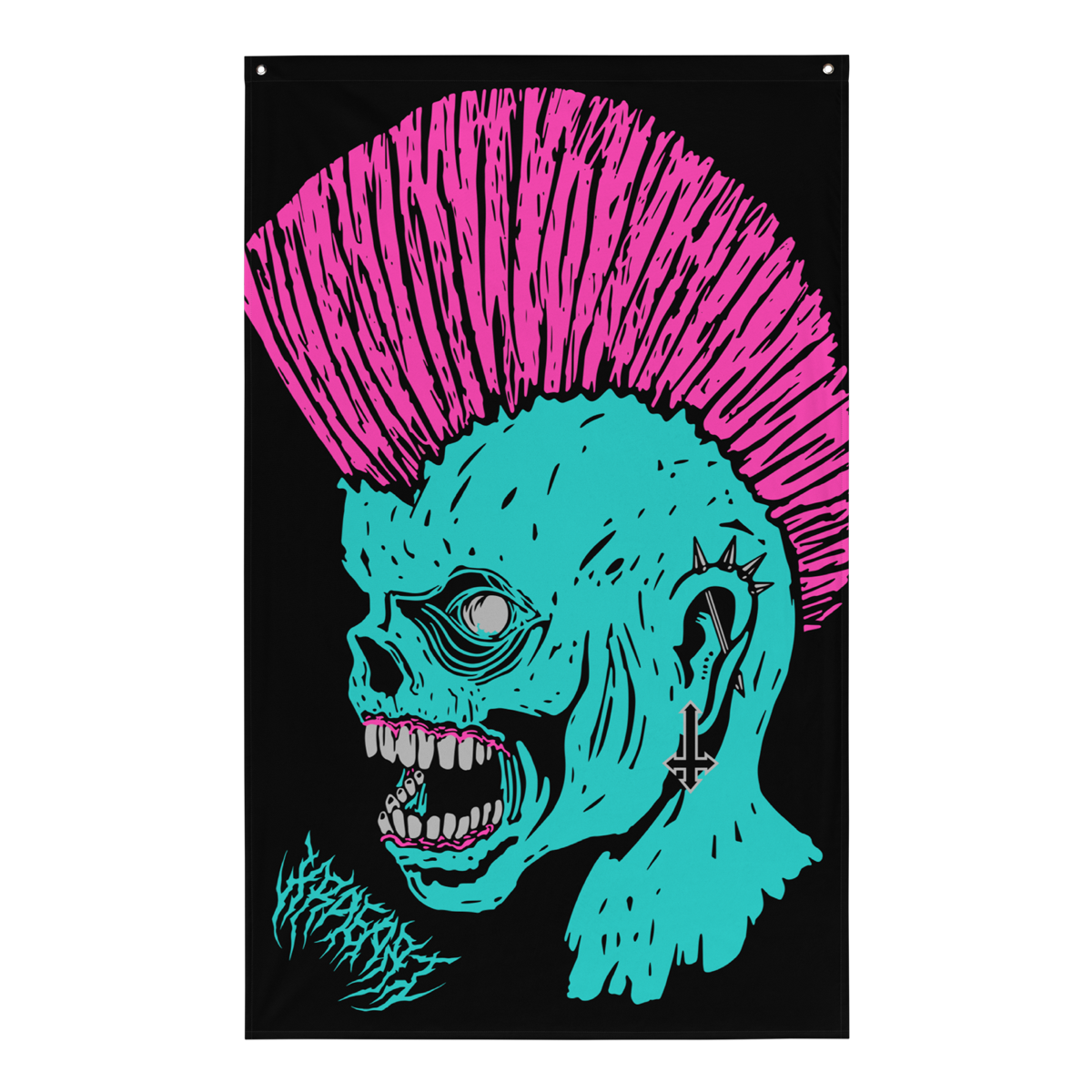 PUNK IS UNDEAD Tapestry (Teal Variant)