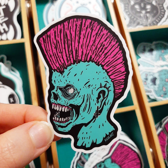 PUNK IS UNDEAD BLUE Sticker