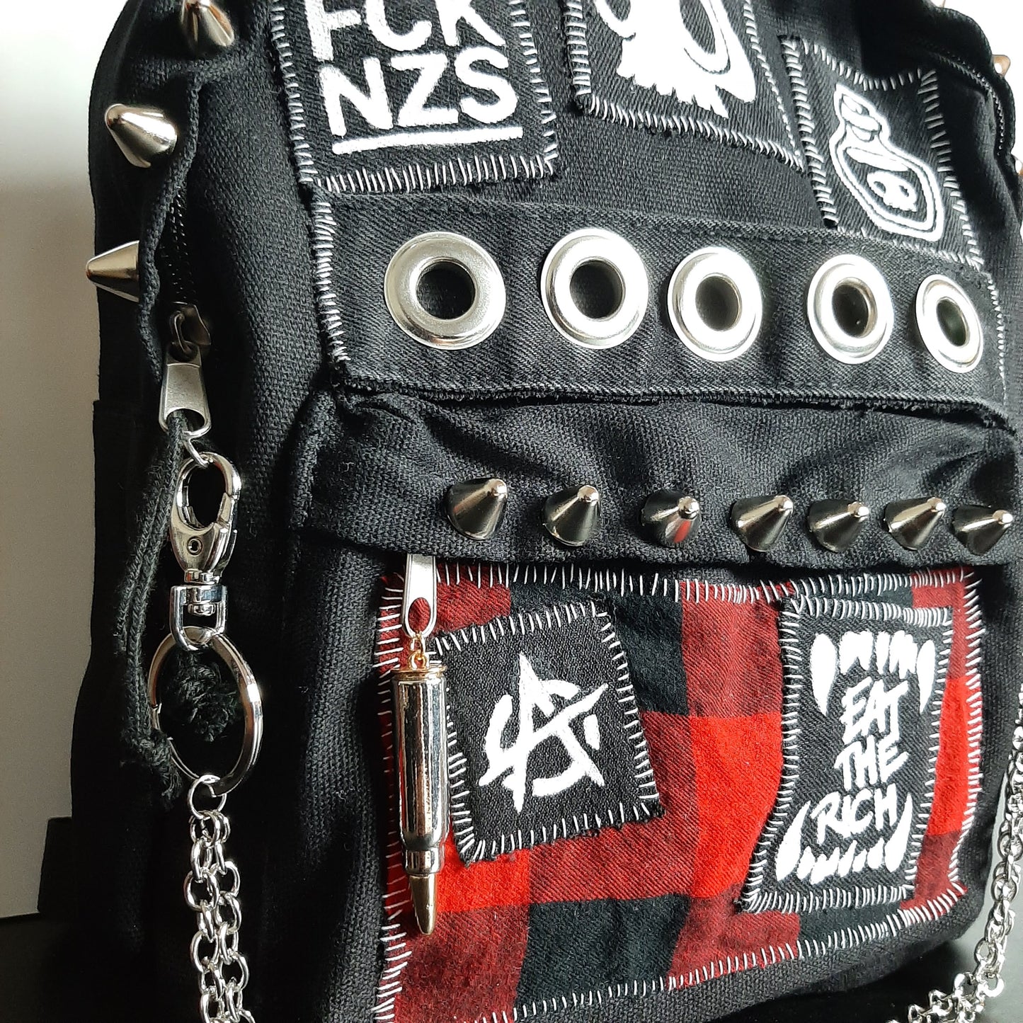 Load image into Gallery viewer, PUNK ANARCHY Red Mini Backpack - SOLD OUT
