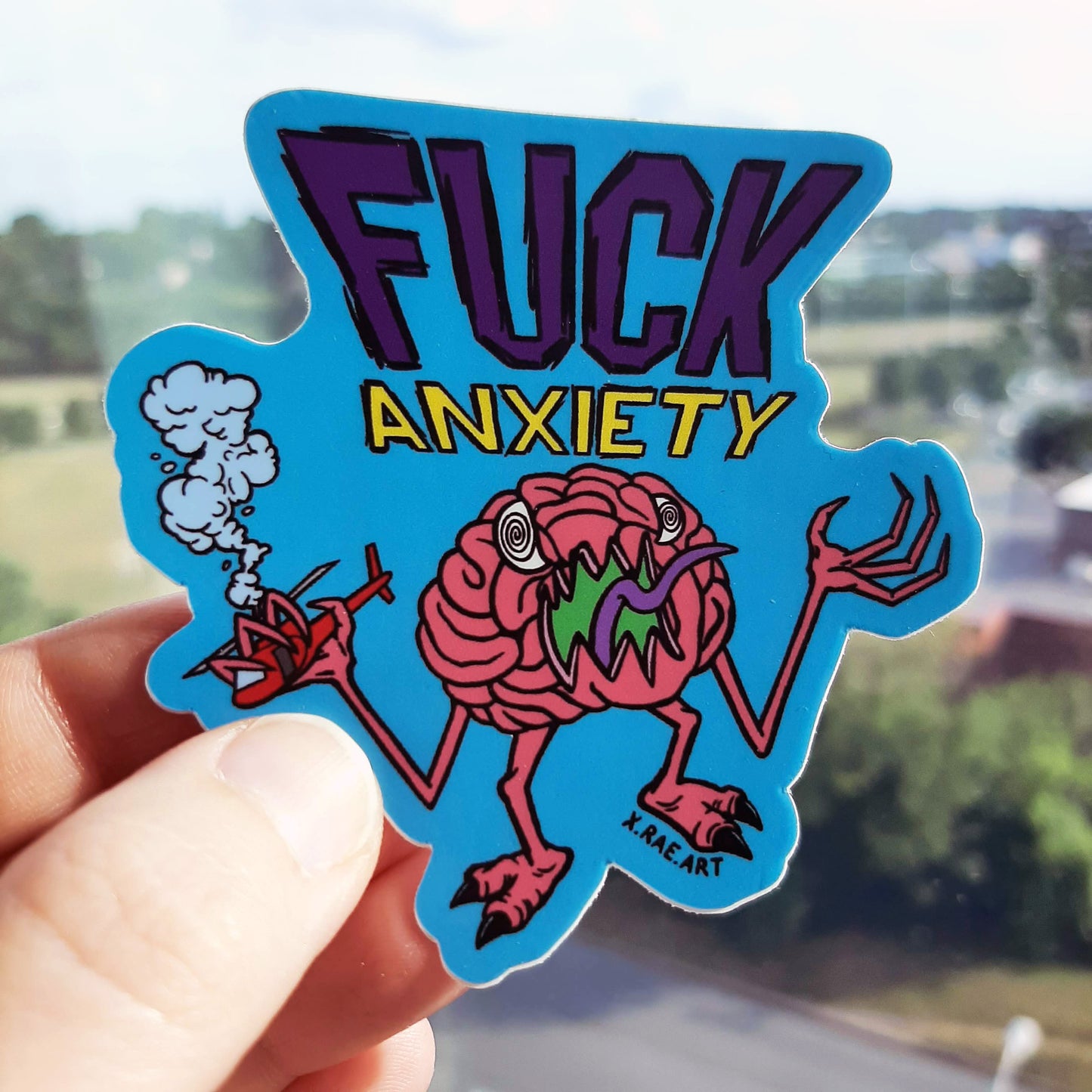 FUCK ANXIETY Sticker