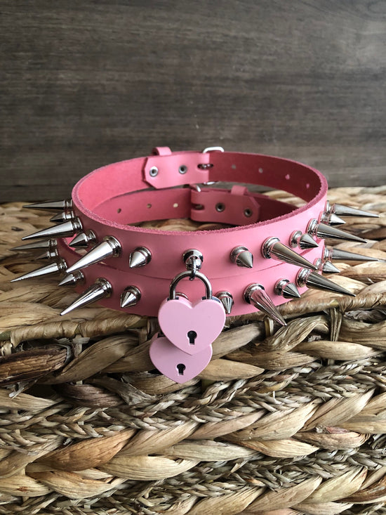 HEART LOCKET Choker ( Pink )