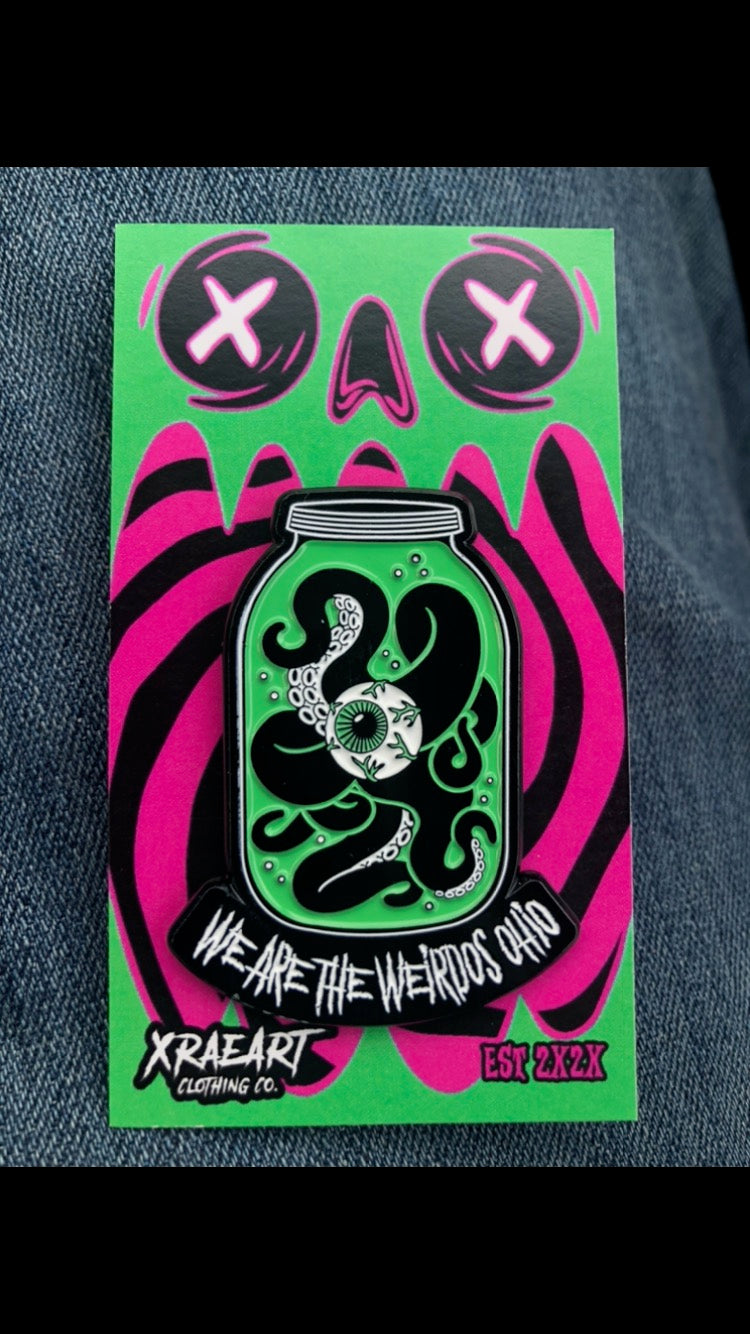 Load image into Gallery viewer, WE ARE THE WEIRDOS OHIO Enamel Pin
