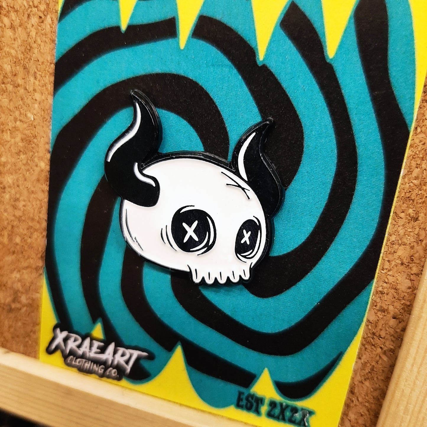 XRAEART SKULL LOGO Enamel Pin