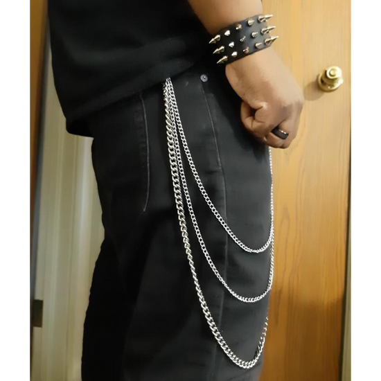 LONG JOHN SILVER 48-inch Triple Wallet Chain