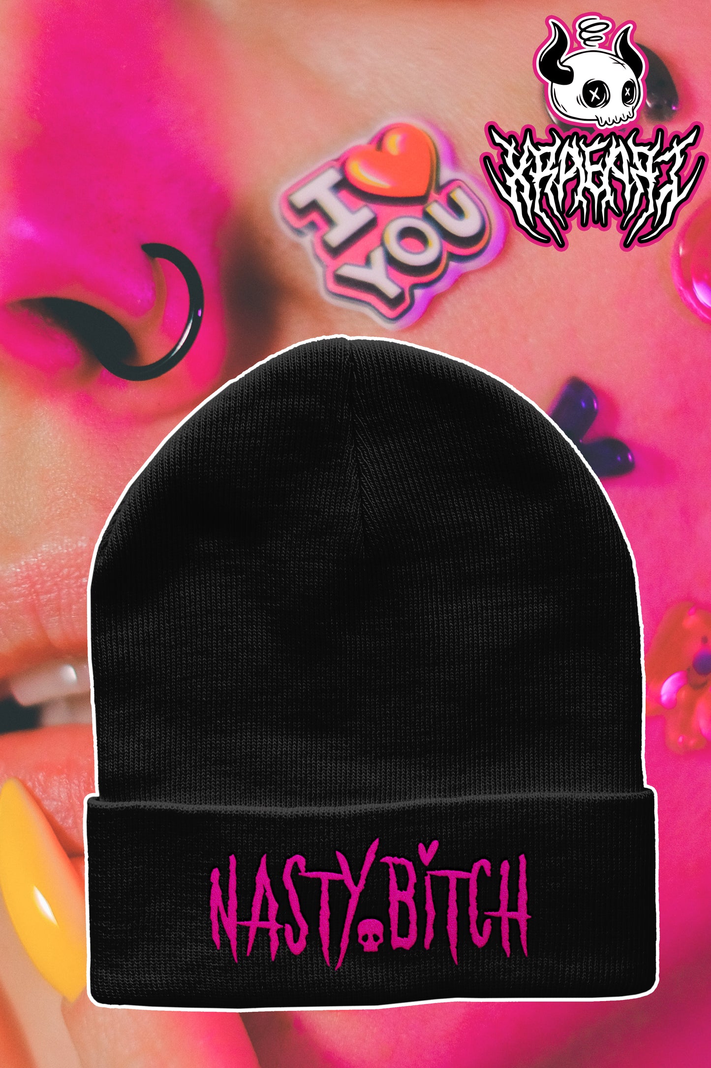 NASTY BITCH Embroidered Beanie