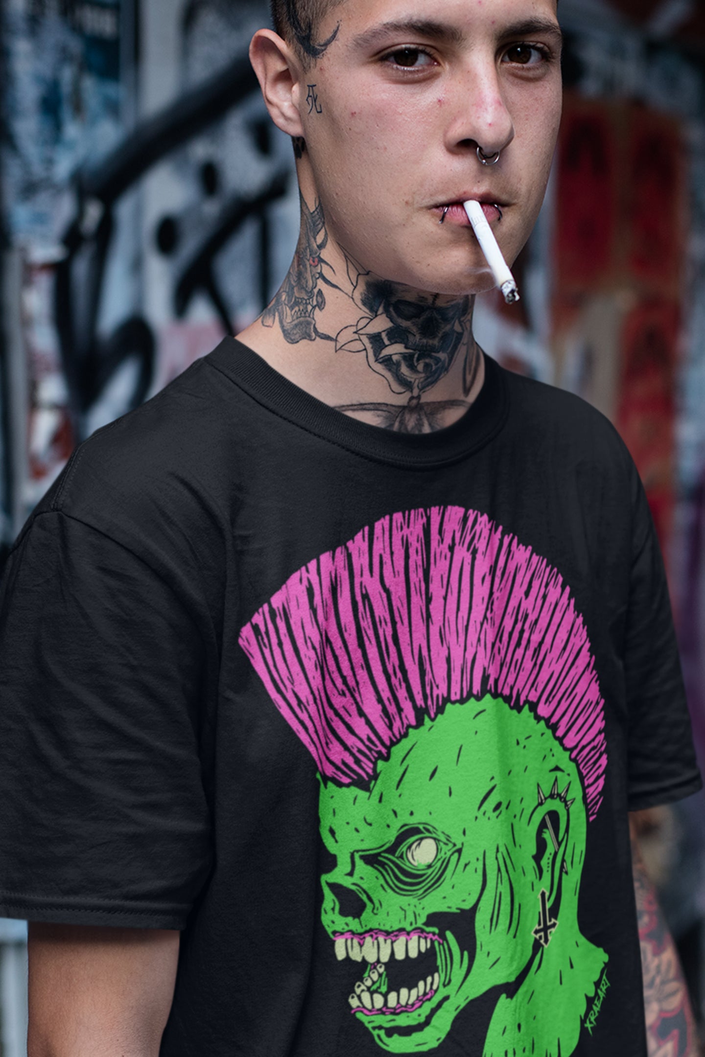 Load image into Gallery viewer, PUNK IS UNDEAD T-Shirt (Green Variant)
