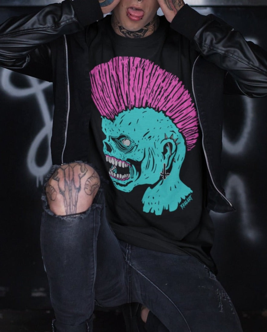 Load image into Gallery viewer, PUNK IS UNDEAD T-Shirt (Teal Variant)
