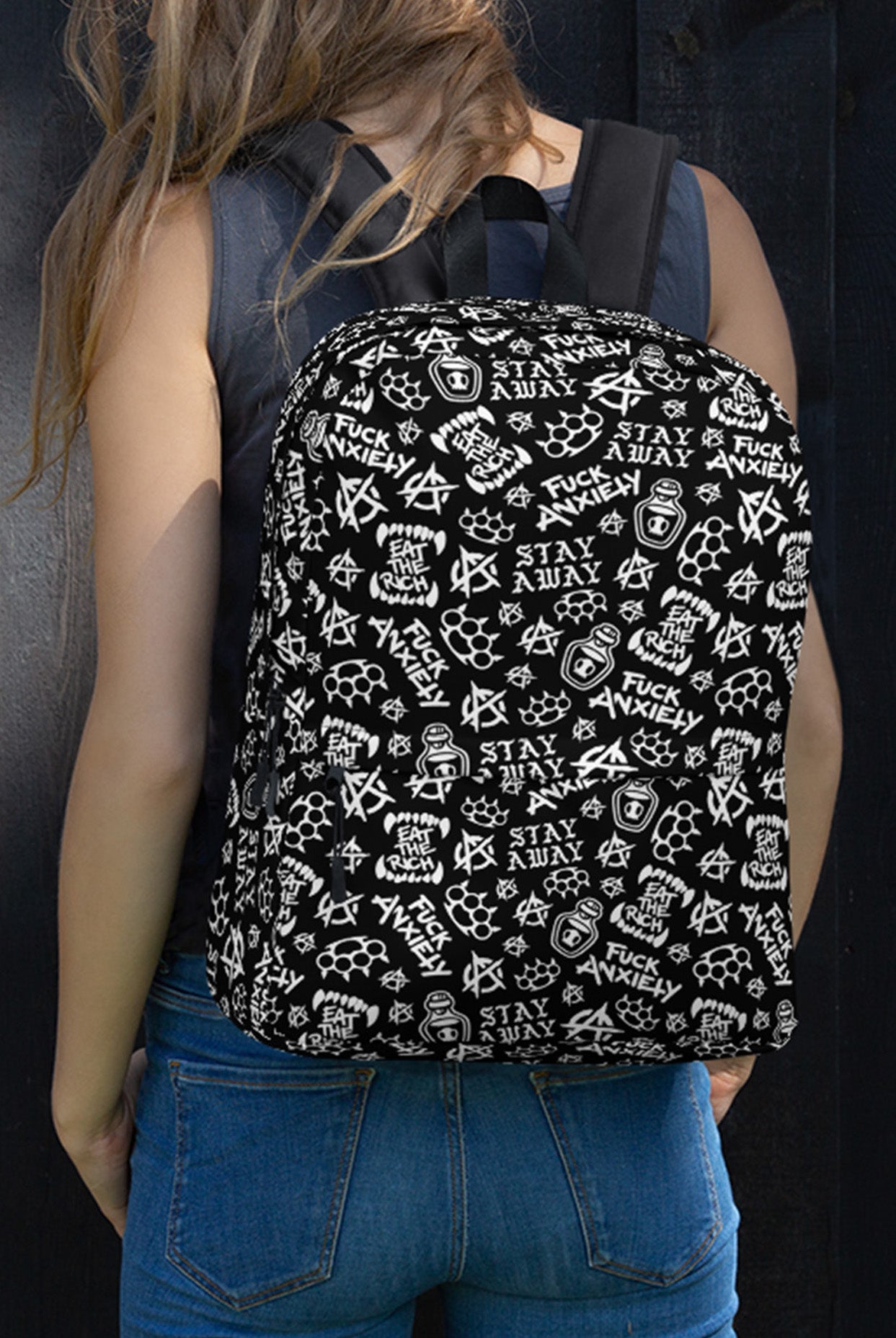 PUNK PATCH Pattern Backpack