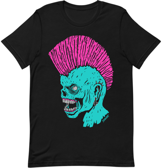 PUNK IS UNDEAD T-Shirt (Neon Blue Variant)