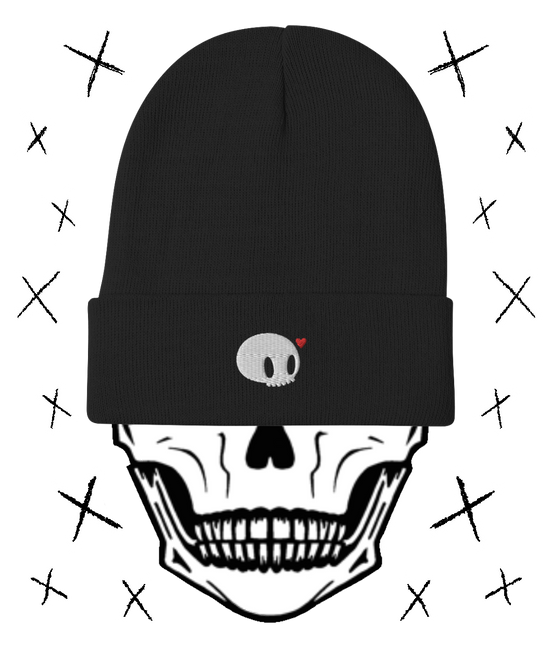 SKULL LOVE Embroidered Beanie