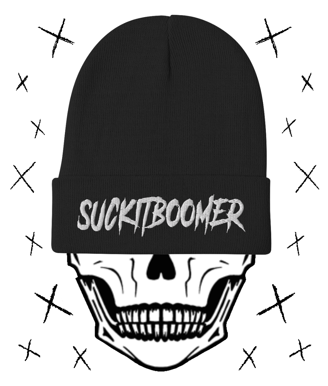 Load image into Gallery viewer, SUCK IT BOOMER Embroidered Beanie
